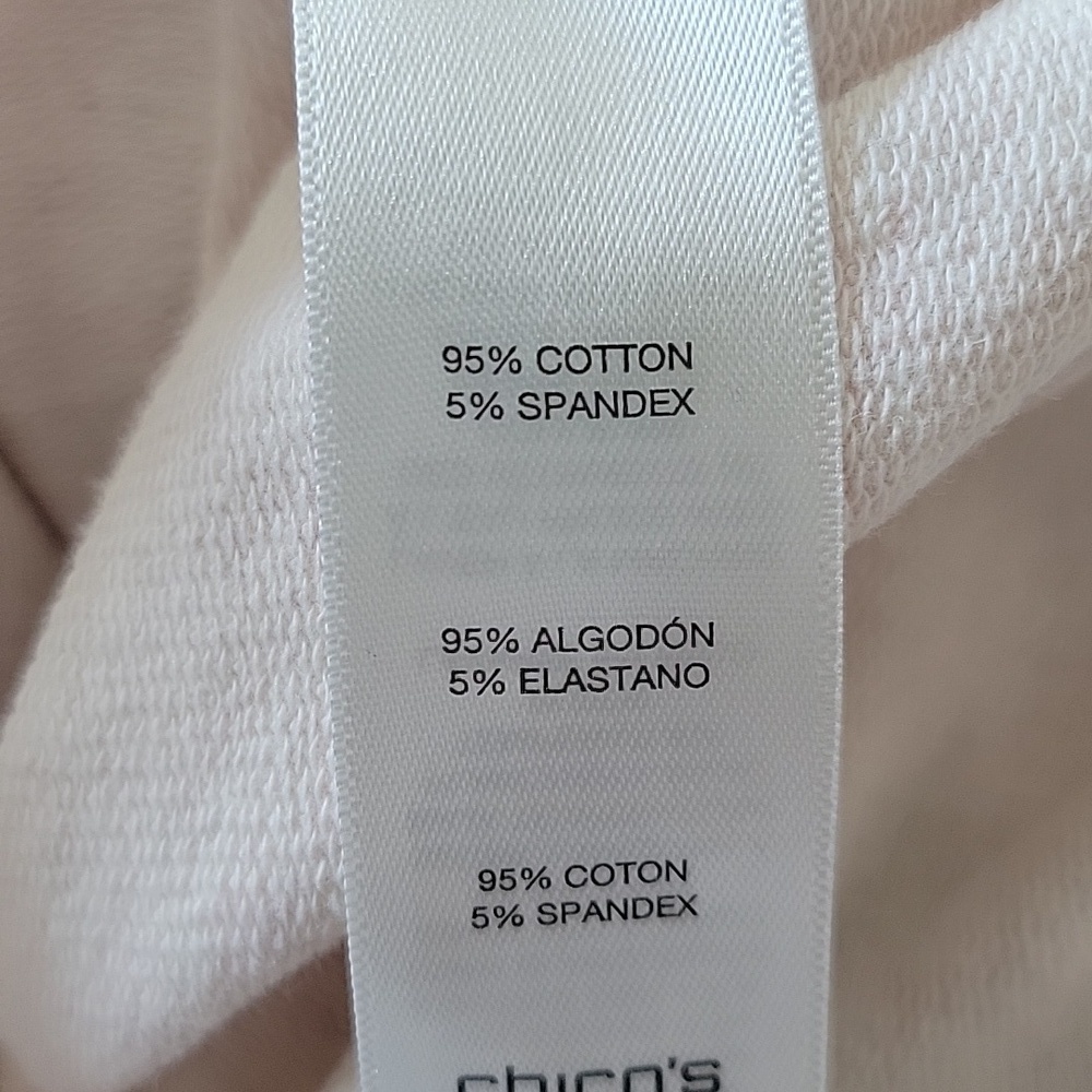 Chico's Zenergy Heathered Blush Chloe Asymmetrical Zip Tunic Sweatshirt Size XL - Picture 7 of 8